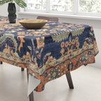 Sarouk Persian Floral Rug Print Tablecloth Gallery Image 3