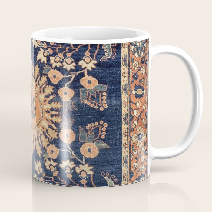 Sarouk Persian Floral Rug Print Coffee Mug Gallery Image 1