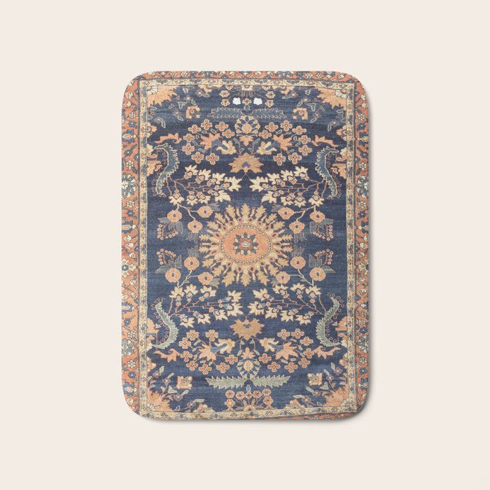 Sarouk Persian Floral Rug Print Bath Mat Gallery Image 1