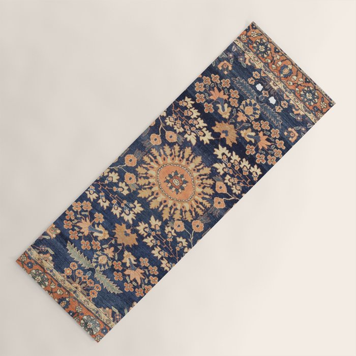 Sarouk Persian Floral Rug Print Yoga Mat Gallery Image 1