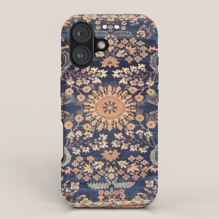 Sarouk Persian Floral Rug Print iPhone Case Gallery Image 1