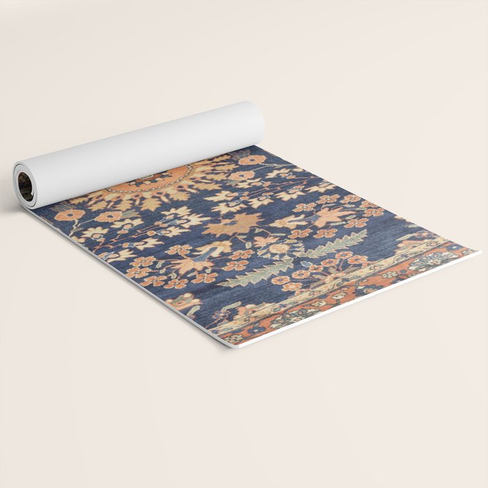 Sarouk Persian Floral Rug Print Yoga Mat Gallery Image 2