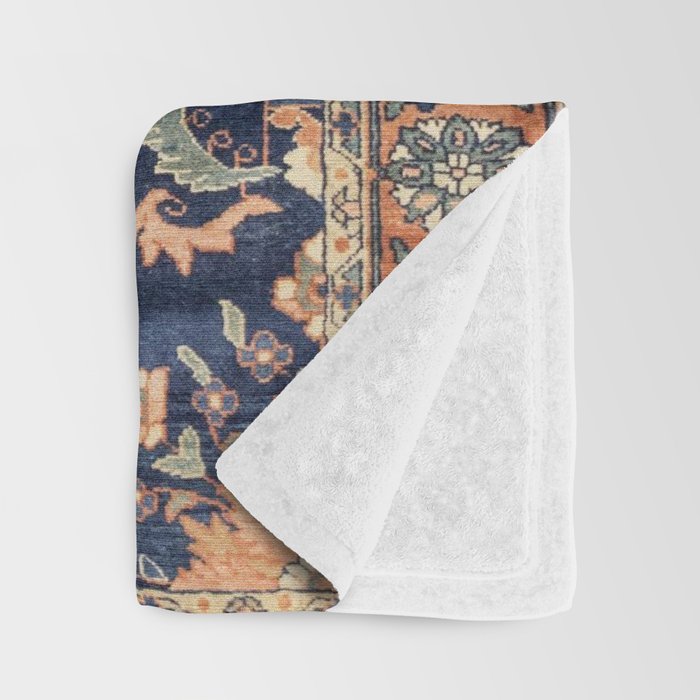 Sarouk Persian Floral Rug Print Throw Blanket Gallery Image 3