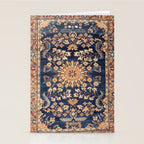 Sarouk Persian Floral Rug Print Stationery Card Gallery Image 2
