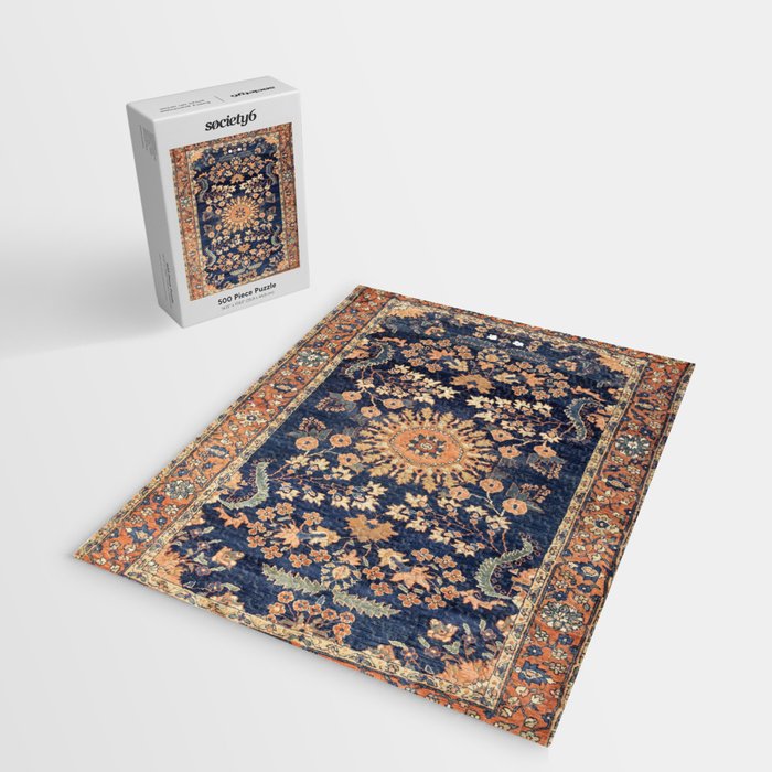 Sarouk Persian Floral Rug Print Jigsaw Puzzle Gallery Image 2
