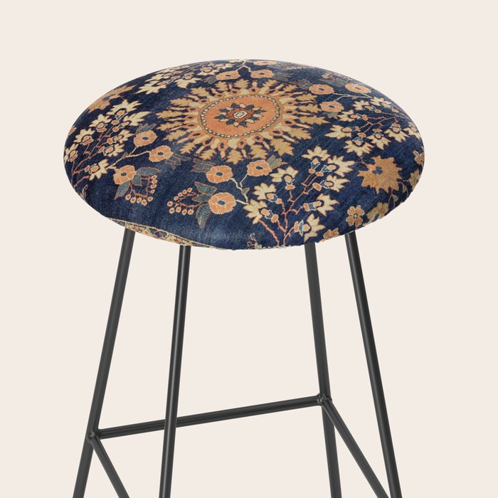 Sarouk Persian Floral Rug Print Stool Gallery Image 2