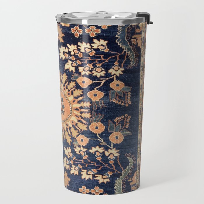 Sarouk Persian Floral Rug Print Travel Mug Gallery Image 2