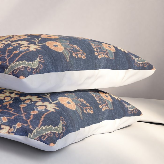 Sarouk Persian Floral Rug Print Pillow Sham Gallery Image 3