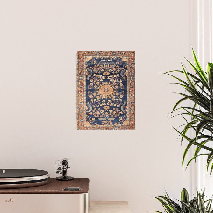 Sarouk Persian Floral Rug Print Poster Gallery Image 2