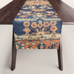 Sarouk Persian Floral Rug Print Table Runner Gallery Image 1