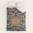 Sarouk Persian Floral Rug Print Duvet Cover Gallery Image 6
