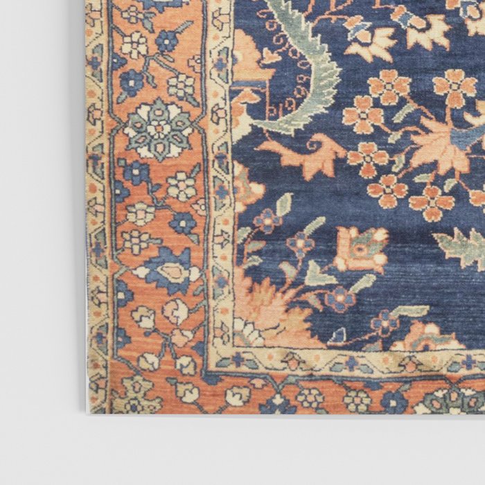 Sarouk Persian Floral Rug Print Poster Gallery Image 3