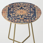 Sarouk Persian Floral Rug Print Side Table Gallery Image 2