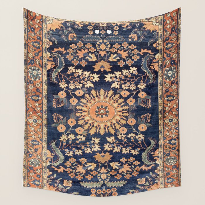 Sarouk Persian Floral Rug Print Wall Tapestry Gallery Image 1