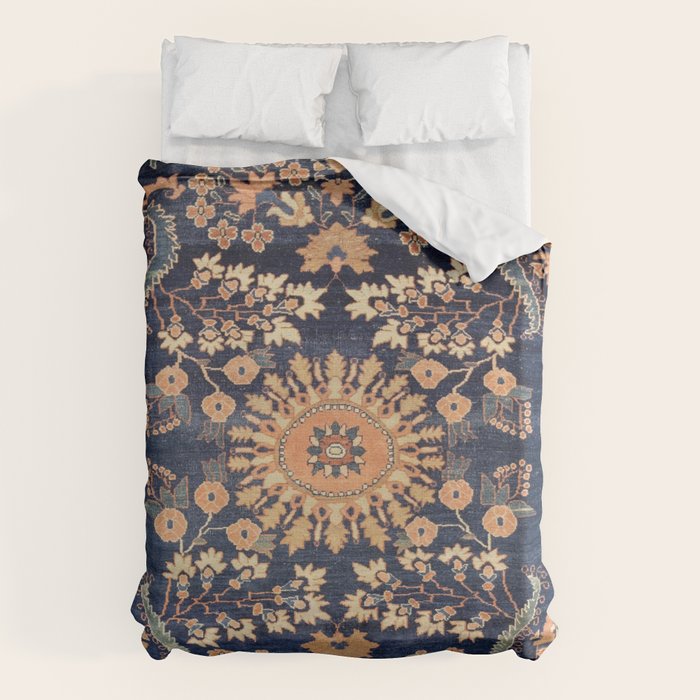 Sarouk Persian Floral Rug Print Duvet Cover Gallery Image 1
