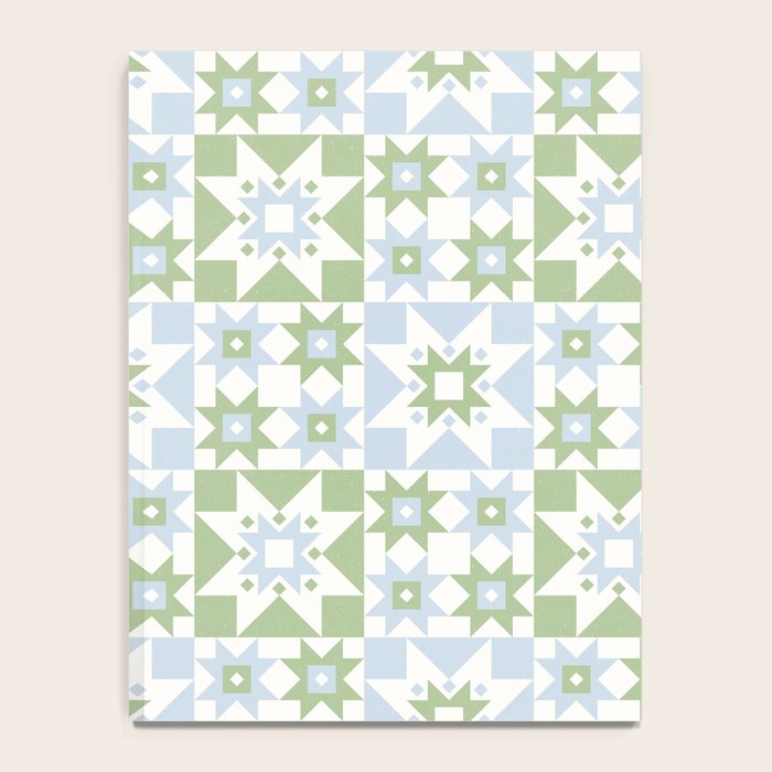 Quilt Shapes - Green and Blue Notebook Gallery Image 4