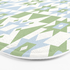Quilt Shapes - Green and Blue Bath Mat Gallery Image 3