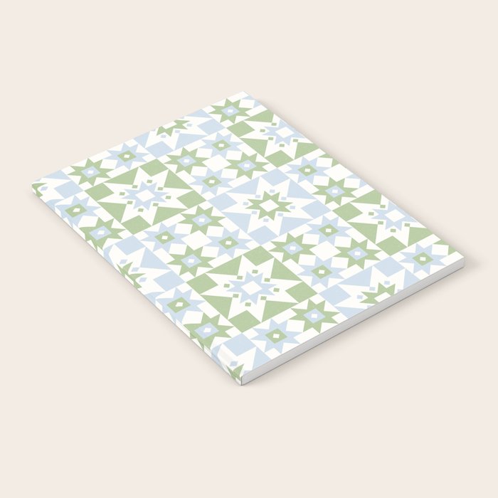 Quilt Shapes - Green and Blue Notebook Gallery Image 2