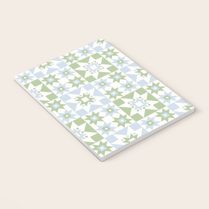Quilt Shapes - Green and Blue Notebook Gallery Image 3