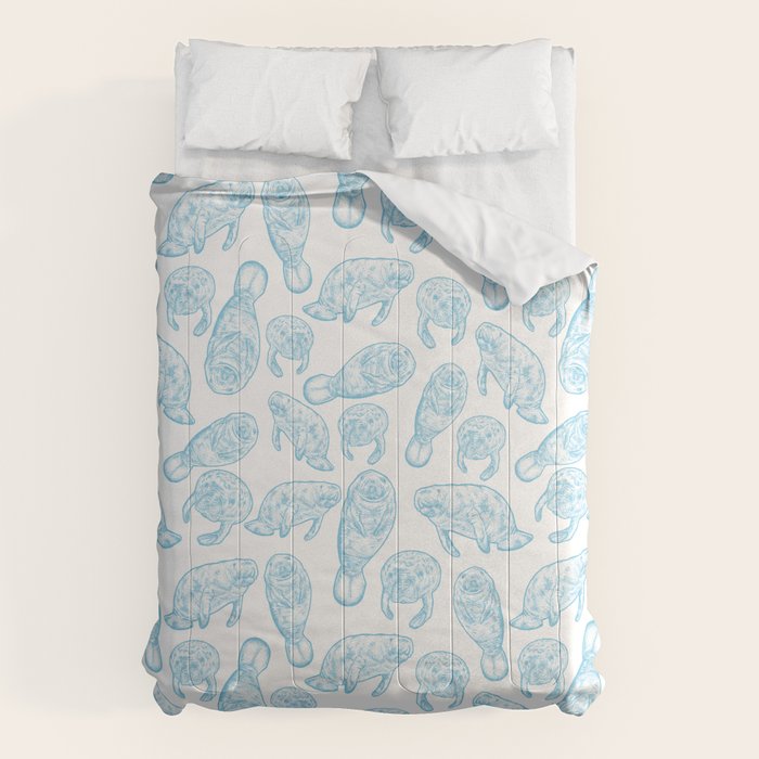 Manatees - Light Blue Comforter Gallery Image 6