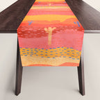 Vintage Western Desert Landscape in Warm Sunrise Table Runner Gallery Image 1