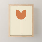 Vintage Tulip Minimalism - Red Mini Art Print Gallery Image 1