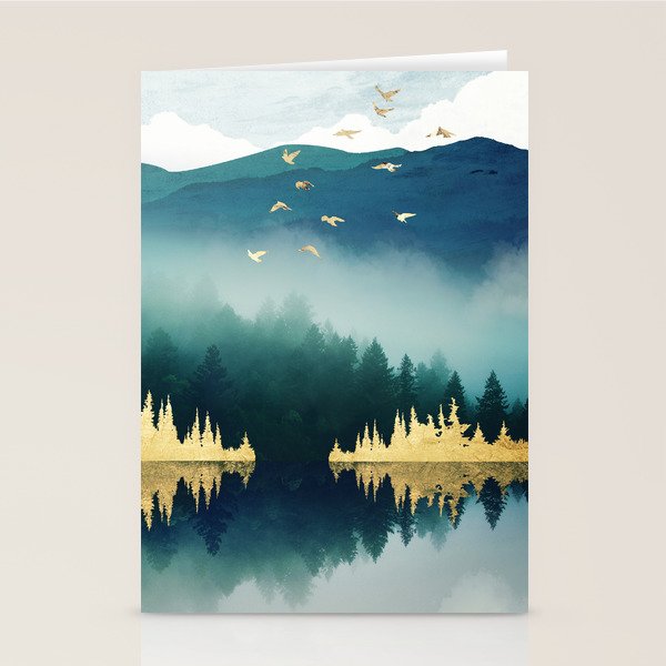 Mist Reflection Stationery Card Gallery Image 2