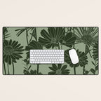 Floral Prints, Dark Green, Colour Prints Desk Mat Gallery Image 1