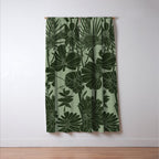 Floral Prints, Dark Green, Colour Prints Window Curtain Gallery Image 3