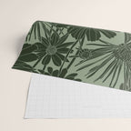 Floral Prints, Dark Green, Colour Prints Wrapping Paper Gallery Image 2