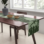 Floral Prints, Dark Green, Colour Prints Table Runner Gallery Image 2