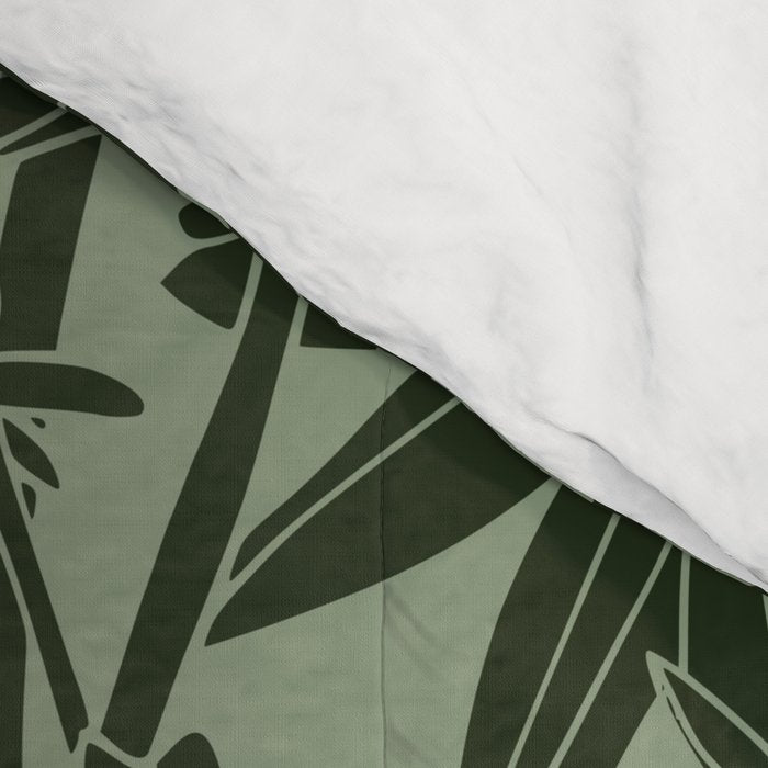 Floral Prints, Dark Green, Colour Prints Comforter Gallery Image 4