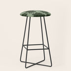 Floral Prints, Dark Green, Colour Prints Stool Gallery Image 1