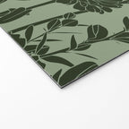 Floral Prints, Dark Green, Colour Prints Welcome Mat Gallery Image 2