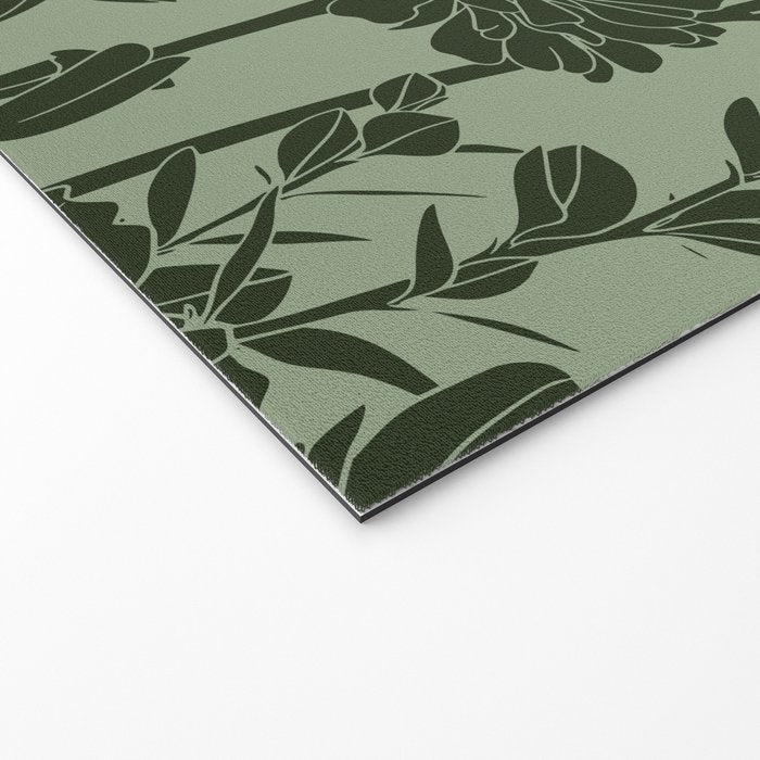 Floral Prints, Dark Green, Colour Prints Welcome Mat Gallery Image 2
