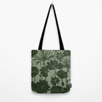 Floral Prints, Dark Green, Colour Prints Tote Bag Gallery Image 2