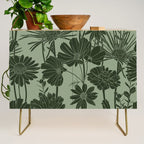 Floral Prints, Dark Green, Colour Prints Credenza Gallery Image 1