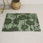 Floral Prints, Dark Green, Colour Prints Rug Gallery Image 1