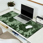 Floral Prints, Dark Green, Colour Prints Desk Mat Gallery Image 2