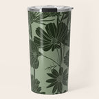 Floral Prints, Dark Green, Colour Prints Travel Mug Gallery Image 1