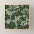 Floral Prints, Dark Green, Colour Prints Mini Art Print Gallery Image 1