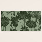 Floral Prints, Dark Green, Colour Prints Desk Mat Gallery Image 3