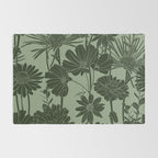 Floral Prints, Dark Green, Colour Prints Rug Gallery Image 2