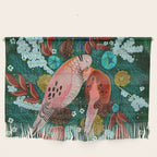 Festive Winter turtle Doves Wall Hanging Gallery Image 1