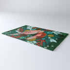 Festive Winter turtle Doves Rug Gallery Image 3