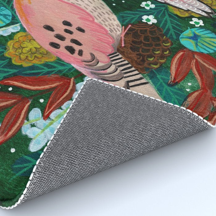 Festive Winter turtle Doves Rug Gallery Image 4