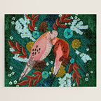 Festive Winter turtle Doves Jigsaw Puzzle Gallery Image 1