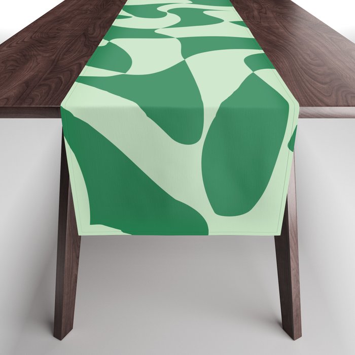 Wavy Check in Forest Green Table Runner Gallery Image 1