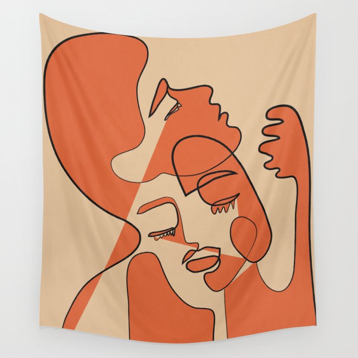 Abstract Faces 10 Wall Tapestry Gallery Image 4