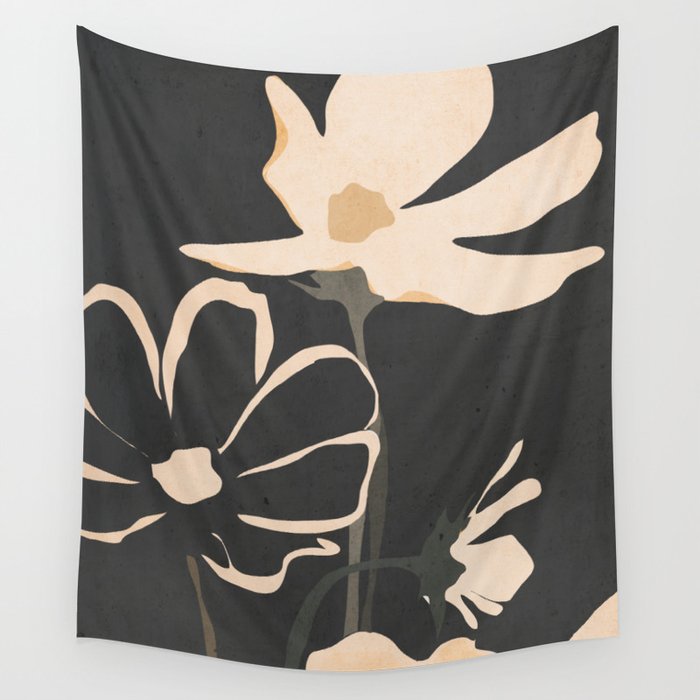 Modern Abstract Art Flowers 5 Wall Tapestry Gallery Image 4